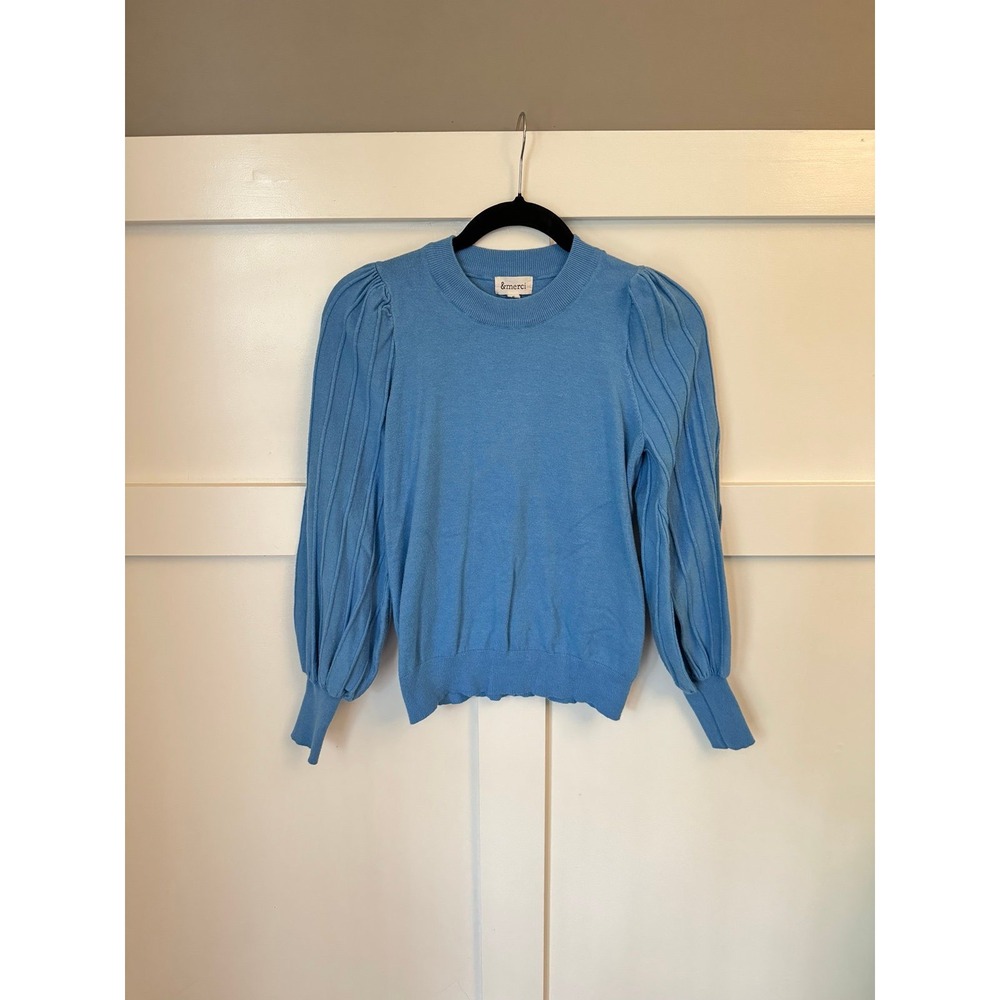 &merci blue sweater size‎ small EUC